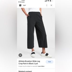 Athleta Brooklyn wide leg crop pant